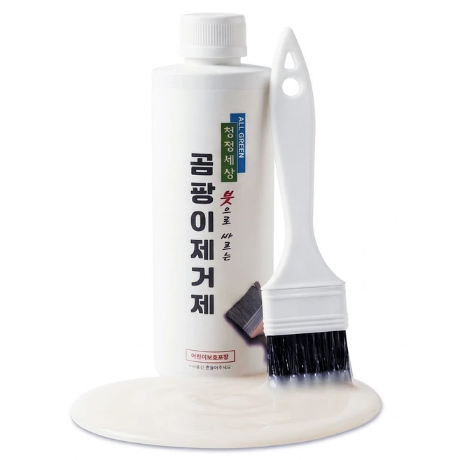 청정세상 붓으로 바르는 곰팡이 제거제 (붓포함), 500g, 1개 - 쿠팡
