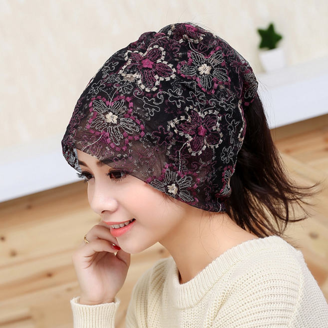 헬로그미 봄 여름 여성 망사 조리모 패션 비니 헤어 머리 주방 식당 두건 모자