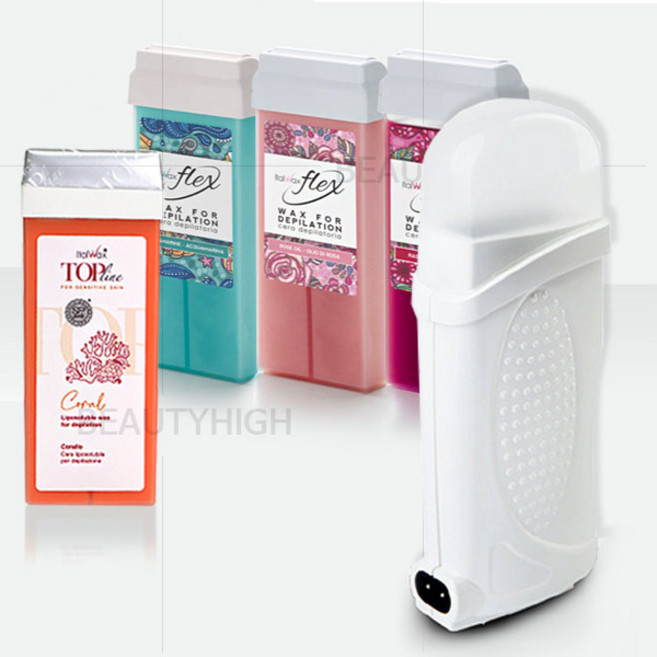 (세트)이탈왁스 (소프트탑 카트리지 왁스+프리워머기) 간편 저온왁싱, (코랄+프리워머기), 1개, 100g