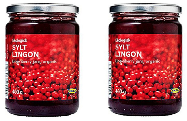 IKEA Sylt Lingon 이케아 링곤베리 잼 400g, 2개