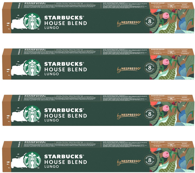 스타벅스 하우스블렌드 네스프레소 캡슐커피, 5.7g, 10개입, 4개
