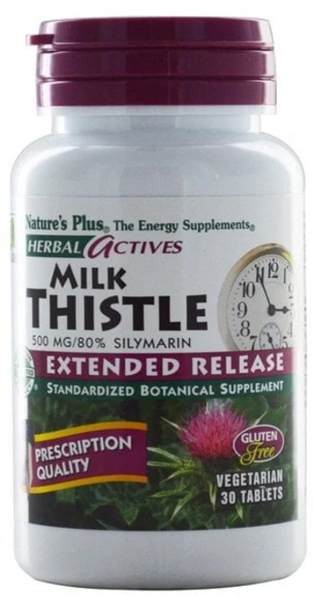 Nature`s Plus Herbal ACTIVE 액티브s Milk Thistle 네이쳐스 플러스 허브 액티브 밀크씨슬 500mg 30정, 1개 - 쿠팡