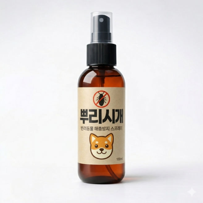 뿌리시개 강아지 진드기 천연 스프레이 모기 해충 기피제 퇴치제, 2개, 100ml, 무색
