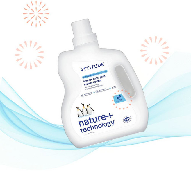 ATTITUDE 에티튜드 세탁 세제 와일드플라워 액체 세탁세제 36회분 EWG 인증 WK, 1개