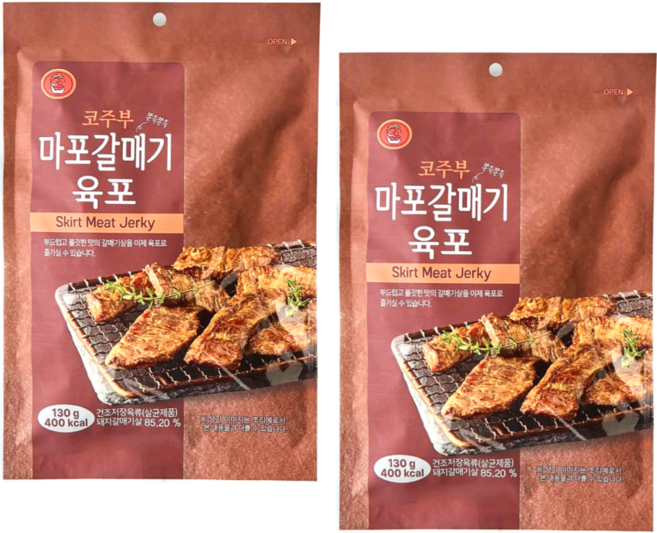 코주부 마포갈매기 육포, 2개, 130g