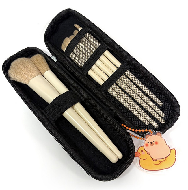 로앤제이 여행용 화장품 브러쉬 파우치 메이크업 분리형 보관 케이스, 소형, 1개, 소형