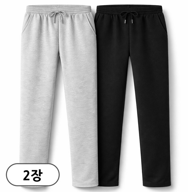 2장 세트 국내생산 기모 트레이닝 스트레이트 일자 팬츠 (SCC5465PT)