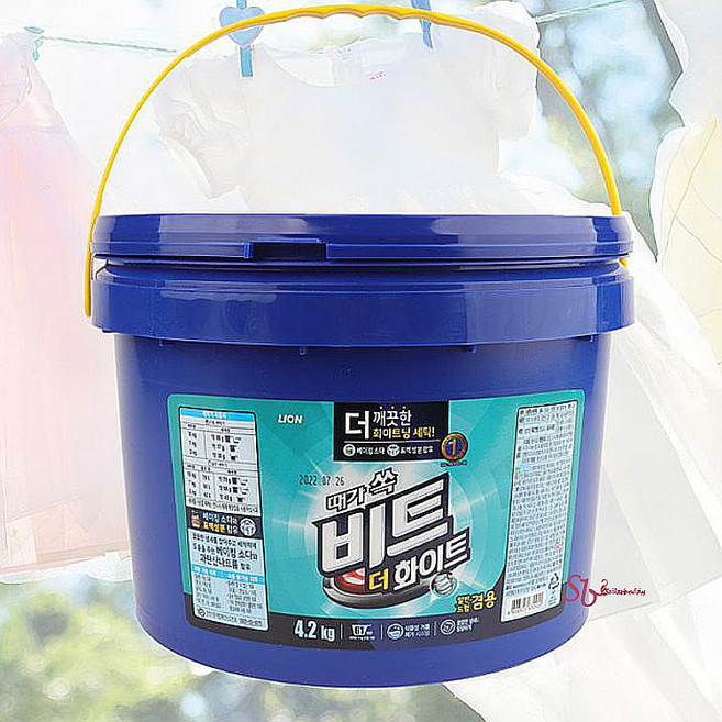 세탁세제 가루 비트 바케스 더 빨래 타입 드럼 화이트 일반 겸용 더화이트 바케스타입zab618, 4.2kg, 1개