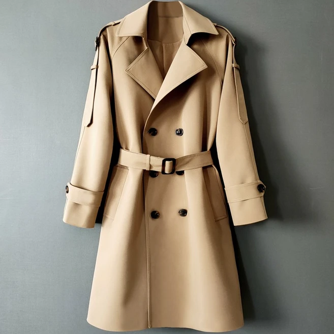 더클라워 인기신상 남성 봄가을 럭셔리 견장포인트 하프 고급 트렌치코트~XL - 쿠팡