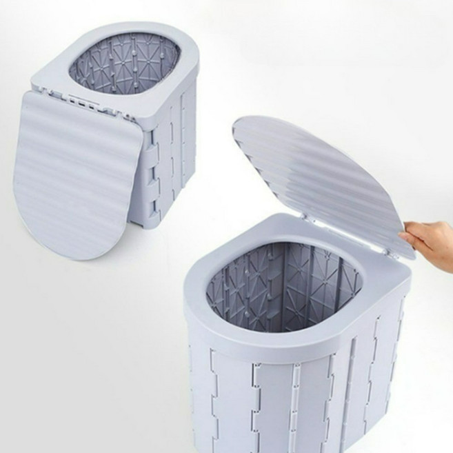 접이식 간이캠핑용 이동식화장실 폴딩변기 푸세식변기 성인 장애인 야외 차량용 야외용 휴대용 재래식 이동형 환자mno064, 1개