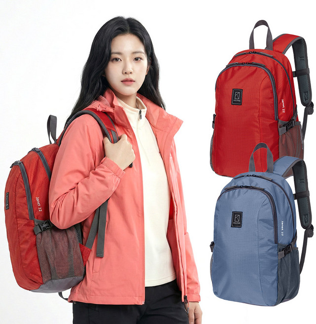 콜핑 남성 여성 공용 22리터 등산가방 경량 쿠셔닝 등산배낭, LNAVY