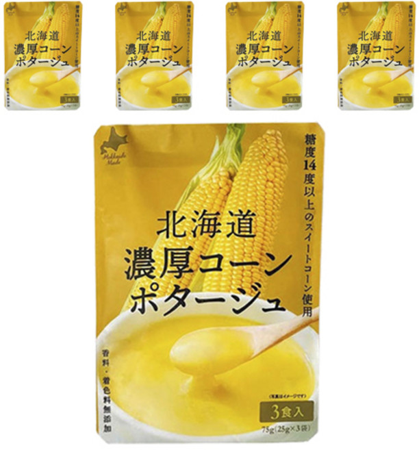 블레싱오브홋카이도 진한 콘 포타주 3개입, 5개, 75g