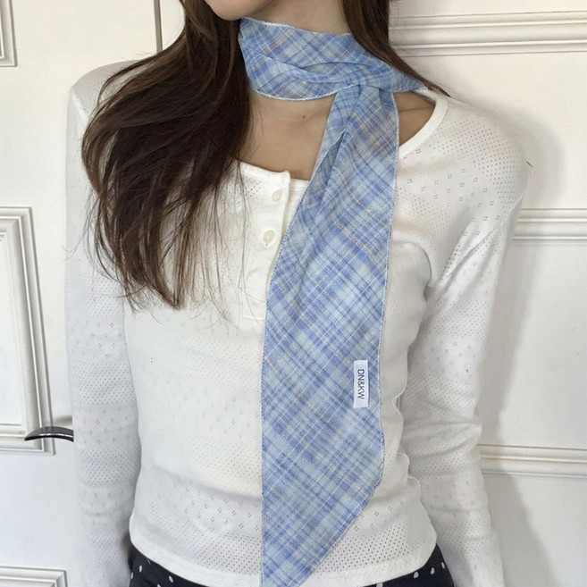 블루씨티 세리아 체크 롱 머플러 스카프