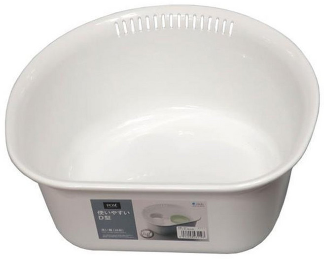일본 아스벨 플라스틱 설겆이통 D형 씽크대 설거지통 대형, 1개