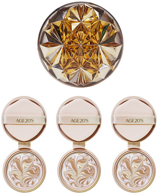 에이지20s 팩트 에이지투웨니스 에센스 커버팩트 로얄골드 본품1개 리필3개, 1개, 21호