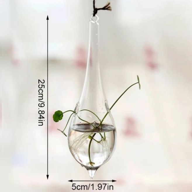 납골당꽃병 걸이식 투명 유리 꽃병 수경 식물 용기 창의력 전구 하트 모양 홈 장식 분재, X