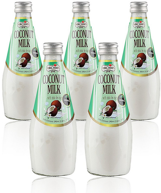 미스터초이스 코코넛밀크 오리지널 위드 나타데코코 5개(290mlx5개) 주스음료수과일, 290ml, 5개