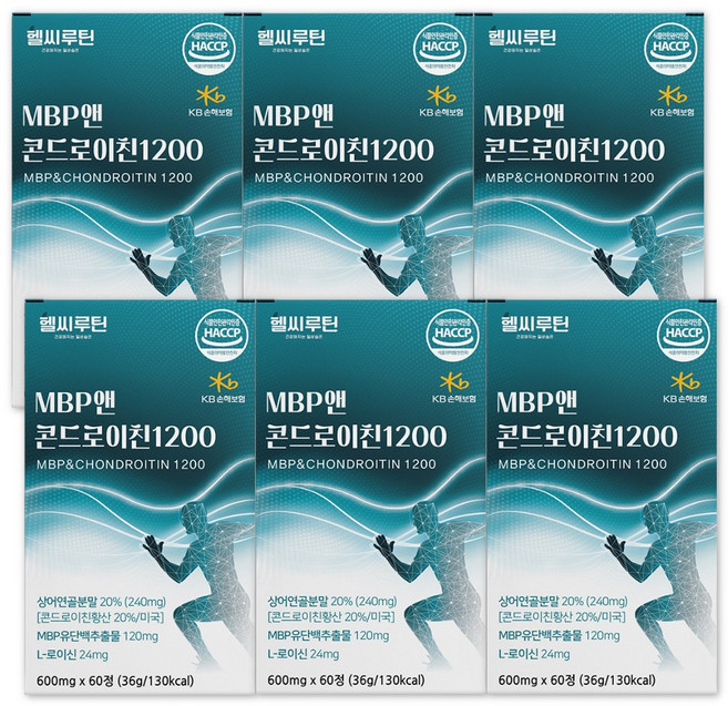 헬씨루틴 MBP 앤 콘드로이친 1200, 6개, 60정