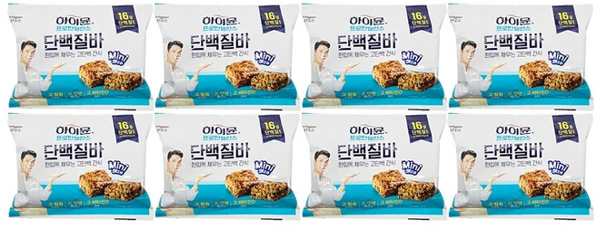 하이뮨 프로틴 밸런스 단백질 바 80g * 8팩, 8개 - 쿠팡
