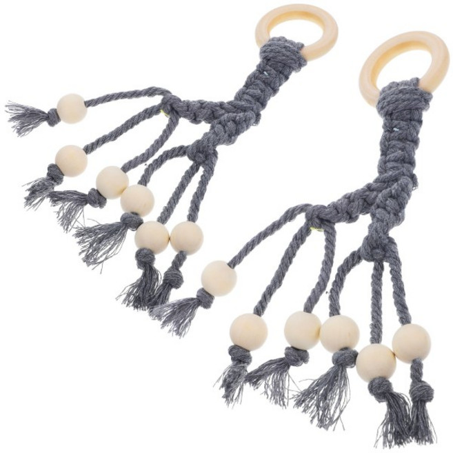 2Pcs 바나나 Macrame 옷걸이 코튼 로프 과일 야채 바구니 Ripens 캐비닛 교수형 주방 스토리지 벽 후크, 01 other