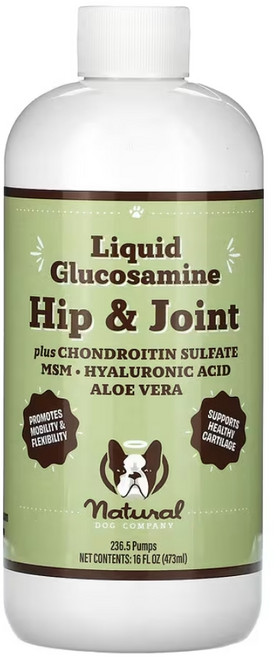 내츄럴 독 컴퍼니 강아지 관절 영양제 글루코사민 473ml 반려견 콘드로이친 MSM 히알루론산, 기본, 기본, 1개