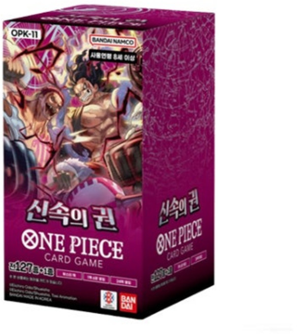 원피스카드게임 한글판 부스터 박스 11탄 신속의 권 OPK-11, 1개
