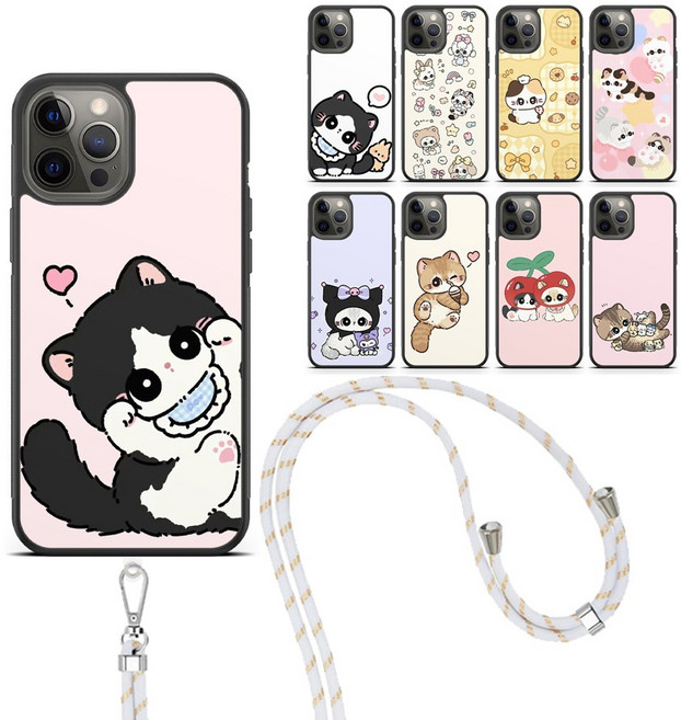 귀여운 고양이 스트랩 케이스 AT-M150S 포켓몬에디션3 잼폰3 AT-M130 포켓몬2 잼폰2