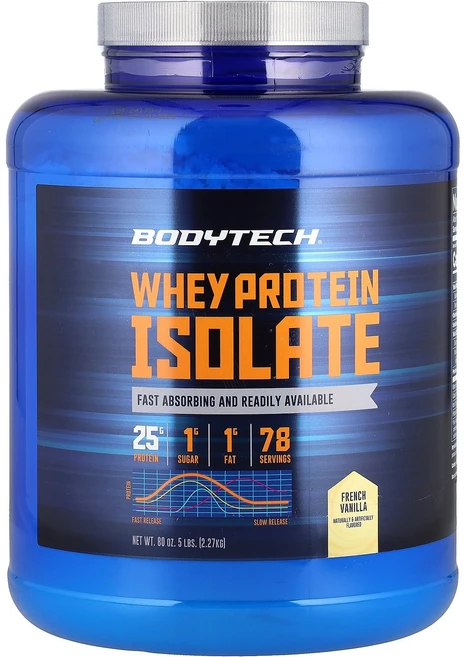 BodyTech 분리유청단백질 프렌치 바닐라 2.27kg(5lbs) BodyTech (바디텍), BodyTech, 분리유청단백질, 프렌치 바닐라, 2., 2.27kg, 1개 - 쿠팡