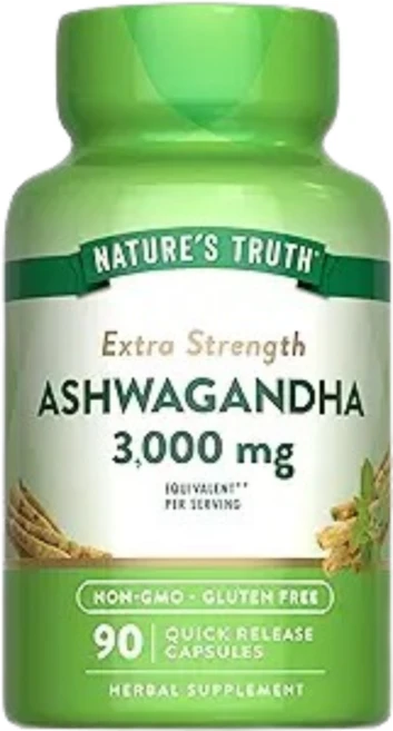 네이처스 트루스 엑스트라 스트렝스 아슈와간다 3 000mg 빠른 방출 캡슐 90정(캡슐 1정당 1 500mg), 1개, 90정 - 쿠팡