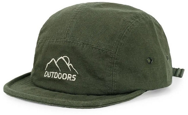 OUTDOORS 戶外機能五分割帽 短簷軟帽 露營登山男女帽款 多色, 軍綠