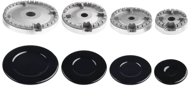 가스렌지 호환부품 가스 스토브 버너 뚜껑 세트 범용 화구 캡 다리미 열 분배 요리 후 세척 용이 주방 도구, [01] Flat, 1개, 01) Concave