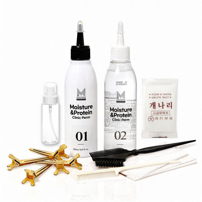 셀프 잔머리펌 세트 여자 잔머리정리 앞머리 셀프펌 펌제 파마약 (넓은이마커버), 01. 내츄럴 세트(8종), 1개