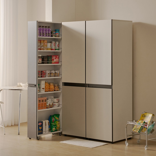 해피아이 비올레 냉장고 틈새장 틈새수납장 슬라이딩 주방수납장 비스포크 타입, 비스포크 타입 (우형), 메탈