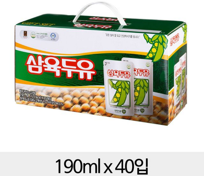 삼육두유 파우치, 190ml, 40개