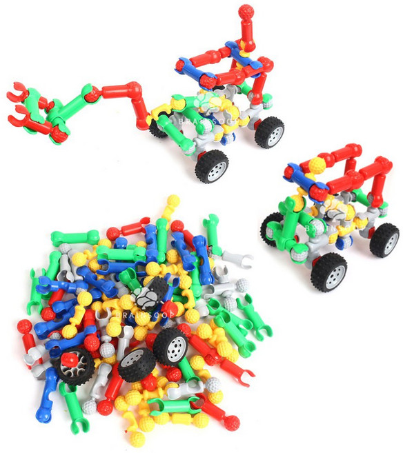 [아페페] 유치원 인지발달 창의력 두뇌발달 관절 블럭교구 유치원블럭 유아교구 SO841, 1개