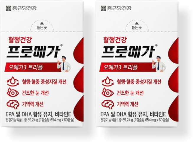 코스트코 종근당건강 프로메가 오메가3 트리플, 60회분, 2개