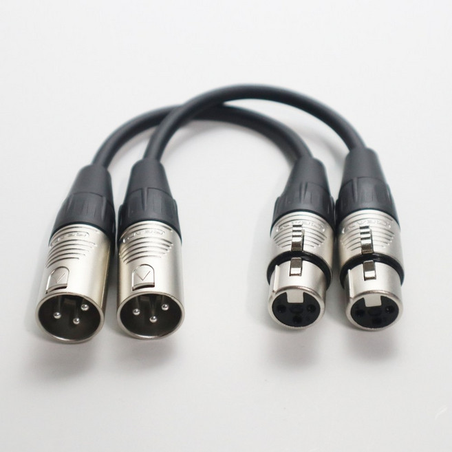 모가미 XLR 케이블 1조 2채널 무산소동 OFC 밸런스 2줄 세트 수제작 (길이 선택), 50cm