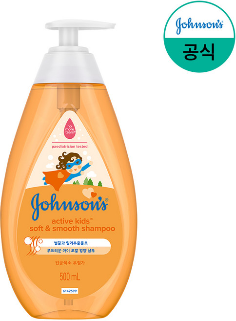 존슨즈베이비 액티브 키즈 소프트 앤 스무드 샴푸, 500ml, 1개