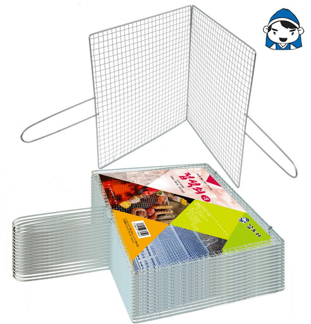 갑도리 석도리 [개별포장]접석쇠 대330x330mm 30개묶음 숯불그릴/화로대, 1세트