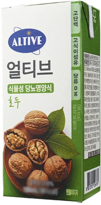 얼티브 식물성 영양식 호두, 10개, 190ml - 쿠팡