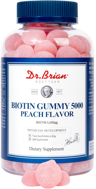 닥터브라이언 비오틴 구미 5000 피치 플레이버, 100정, 1개