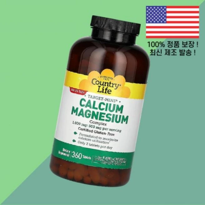 컨트리라이프 타겟 민 칼슘 마그네슘 복합제 360정 Country Life Target Mins Calcium Magnesium Complex 360 Tablets, 1 - 쿠팡