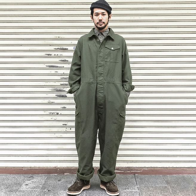 푸자오 긴팔 점프수트 작업복 워크웨어