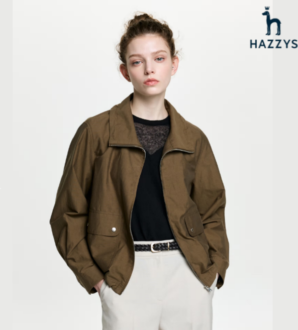 [백화점 정품] 26년SALE 헤지스레이디스 HAZZYS [26SS] 경량 린넨혼방 숏 점퍼 HSJU6B402