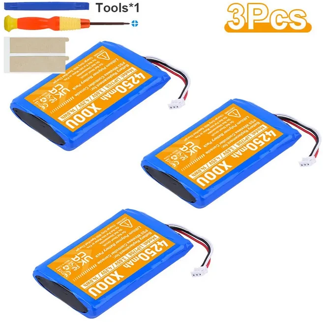 XDOU 소니 PS5 LIP1708 CFI-ZCT1W DualSense 게임 컨트롤러용 새로운 4250mAh 충전식 배터리 더 높은 전력, 03 3Battery