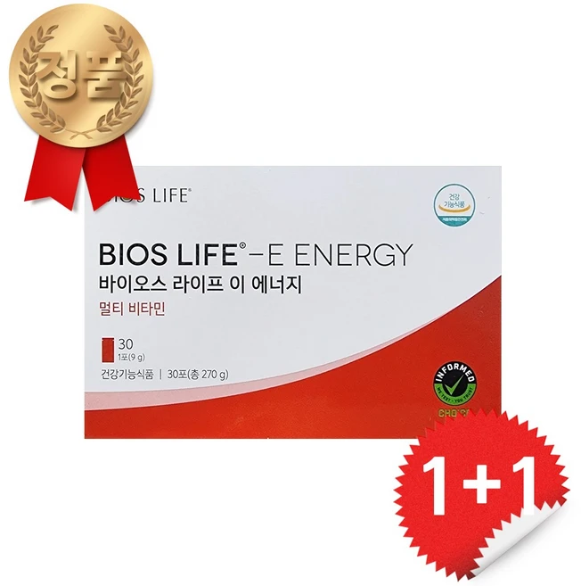 [유니시티] 바이오스 라이프 이 에너지 멀티비타민 E Energy 9g 2박스 60포 2달분, 270g, 2개 - 쿠팡
