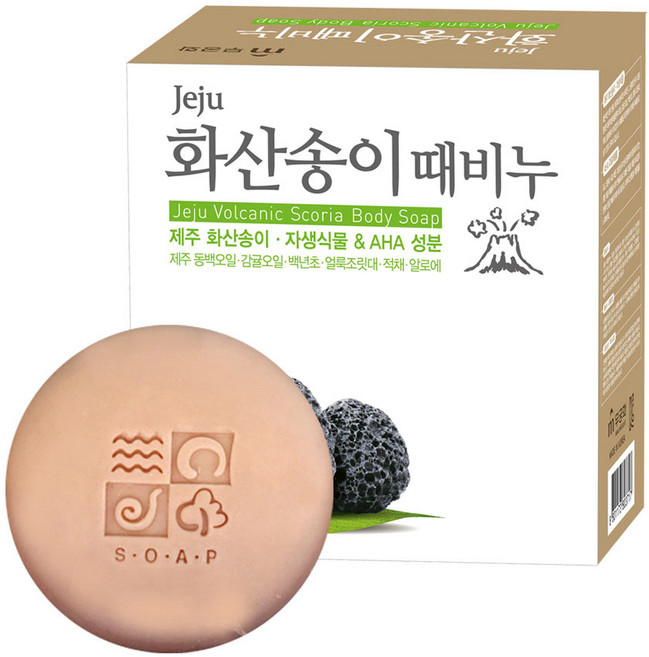 무궁화 제주 화산송이 때비누, 100g, 2개