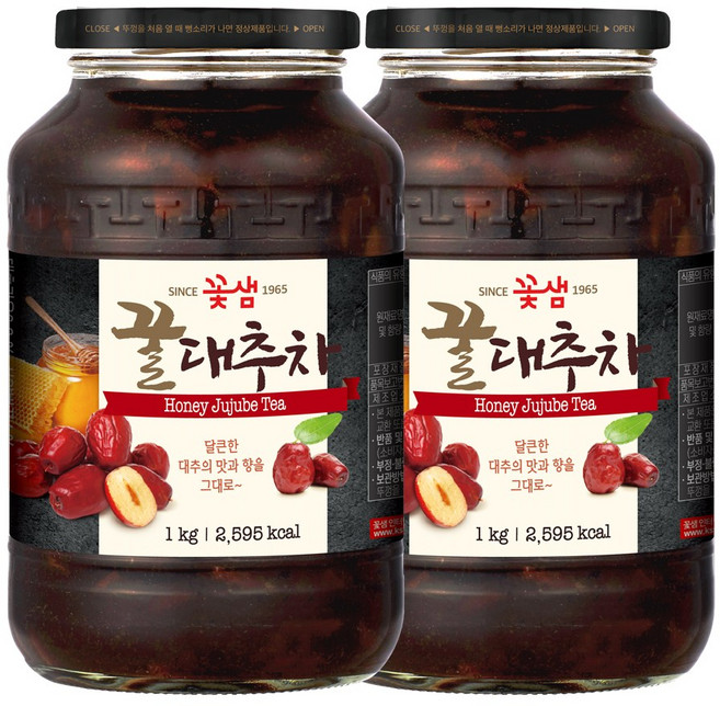 꽃샘 꿀대추차 1kg 2개세트, 1개입, 2개