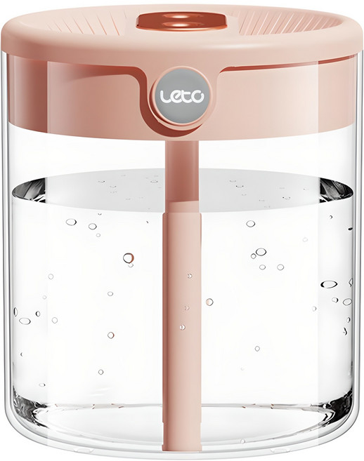 레토 듀얼 클린 대용량 미니 가습기 1.4L, LHD-UD05, 핑크