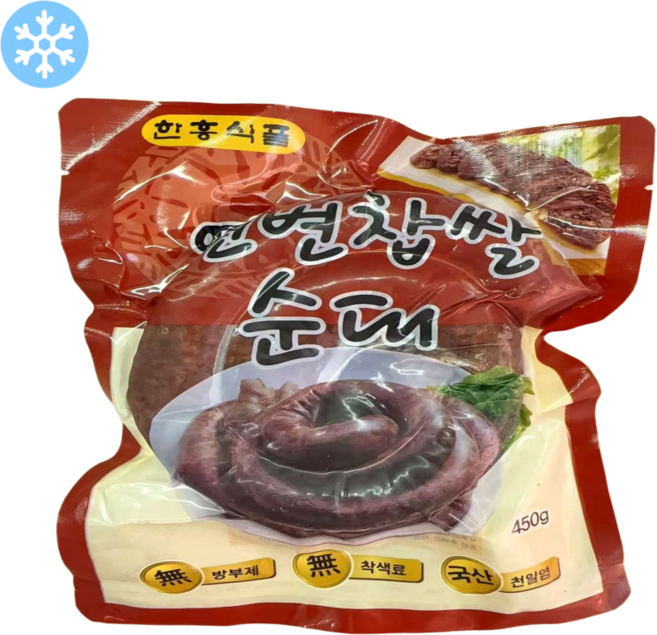 다있쏘 중국식품 연변 찹쌀순대 한흥식품 멥쌀순대, 450g, 1개